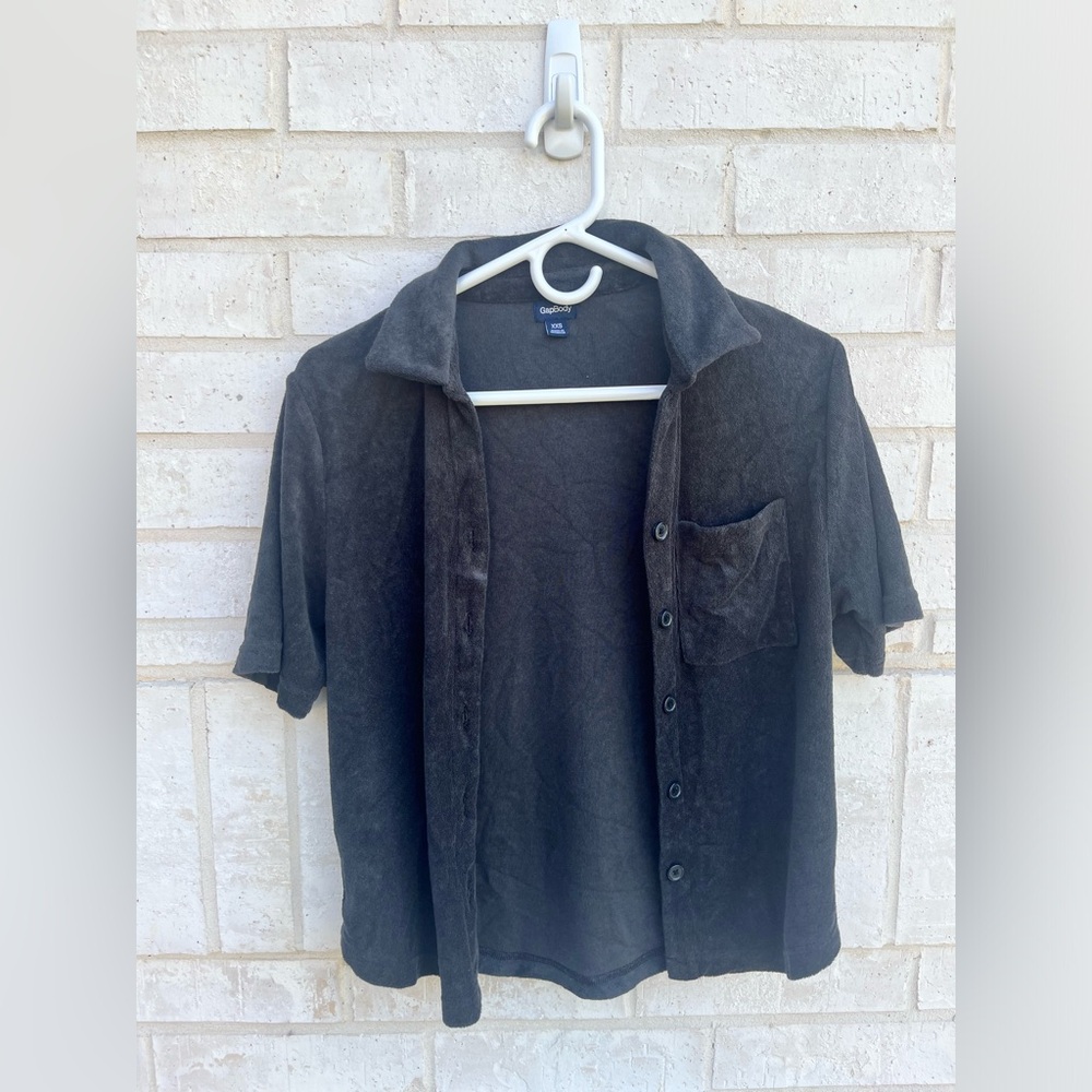 Terry Cloth Button-up